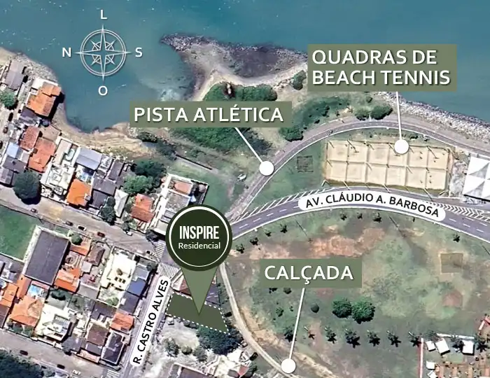 Mapa mostrando localização do Residencial INSPIRE em Florianópolis